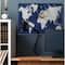 Stupell Industries Navy and Distressed Gold World Map Canvas Wall Art